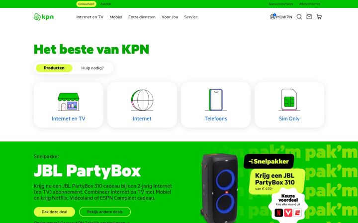 Screenshot του telfort.nl