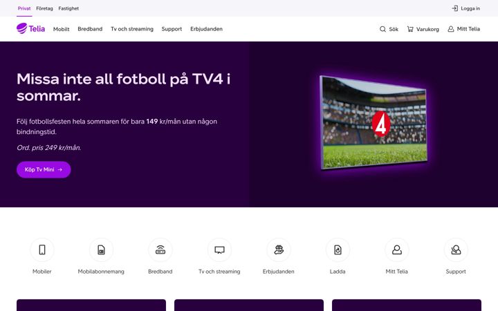 Zrzut ekranu telia.com