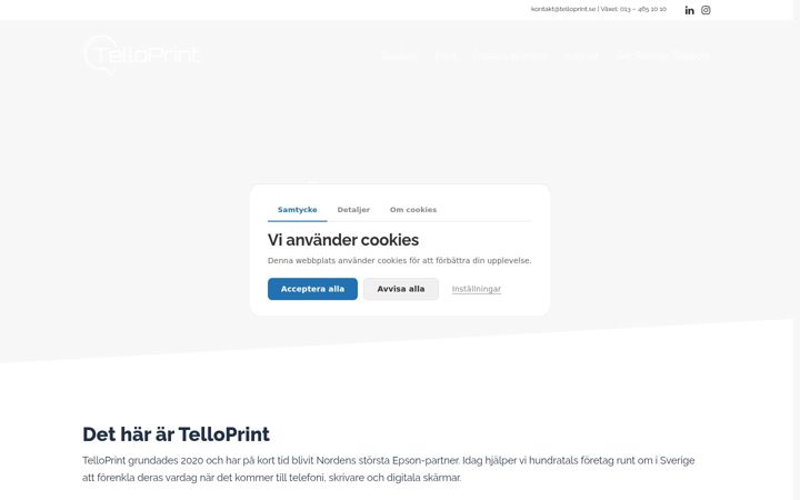 Skjermbilde av telloprint.se