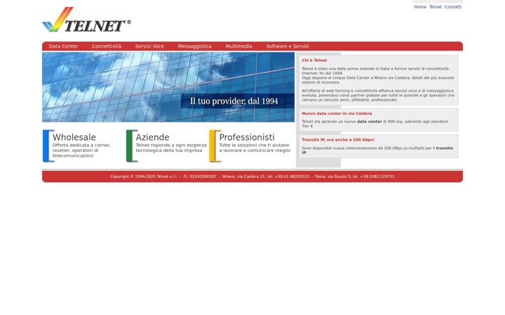 Screenshot of telnetwork.it
