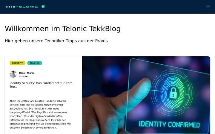 Screenshot von telonic-blog.de
