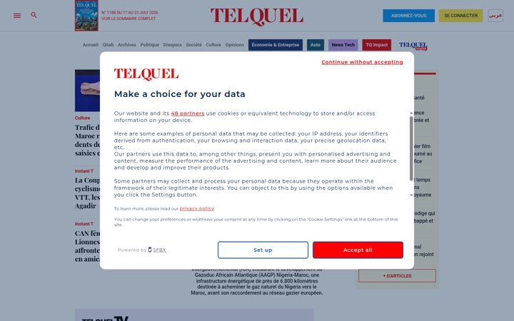 Screenshot of telquel.ma