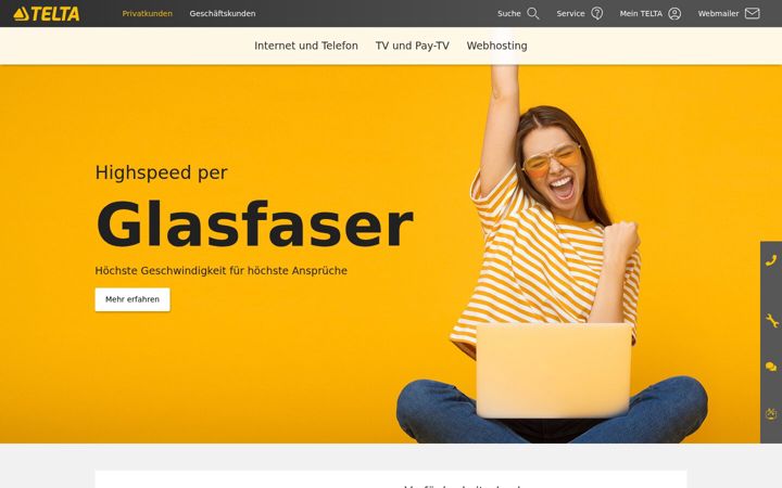 Screenshot of telta.de