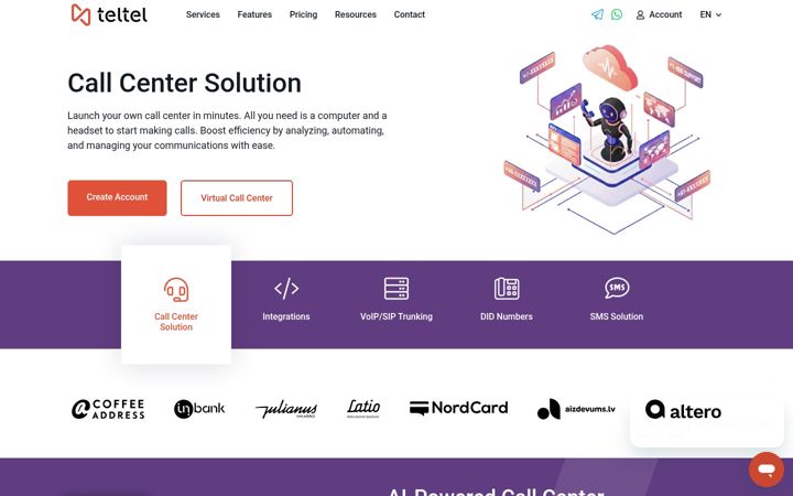 Screenshot of teltel.io