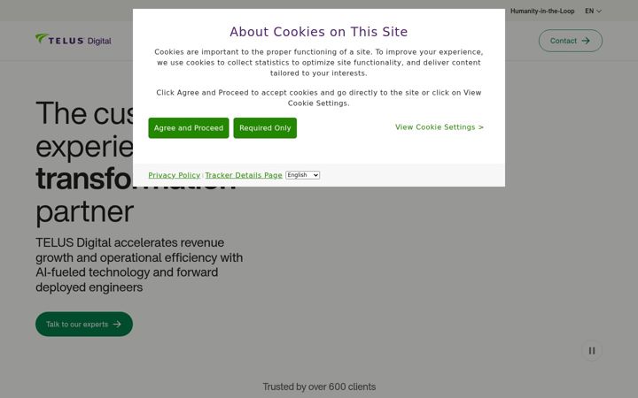 Screenshot of telusinternational.com