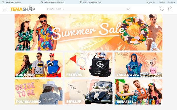 Screenshot of temashop.dk