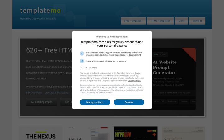 Screenshot ta' templatemo.com