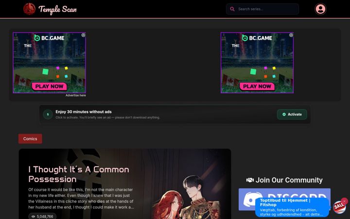 Screenshot of templetoons.com