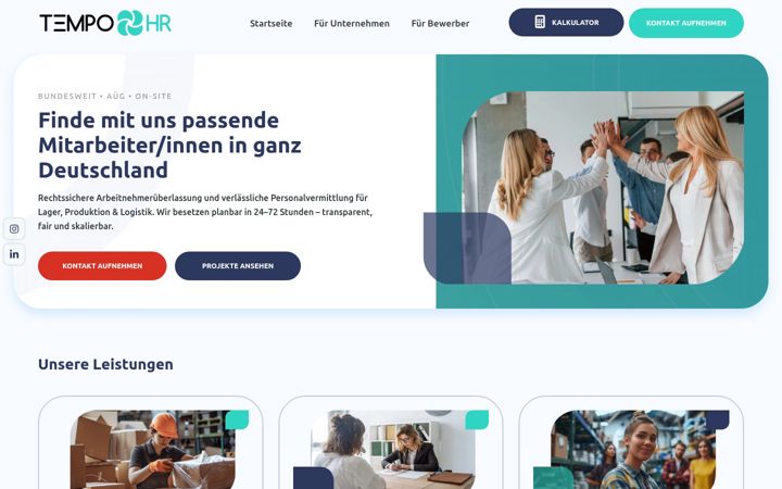 Screenshot von tempohr-personal.de