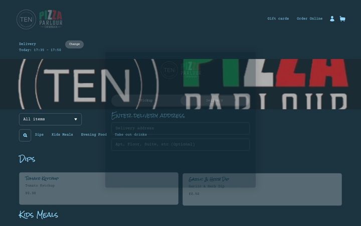 Screenshot του ten2go.co.uk