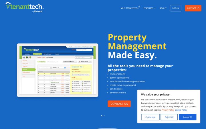 Screenshot of tenanttech.com