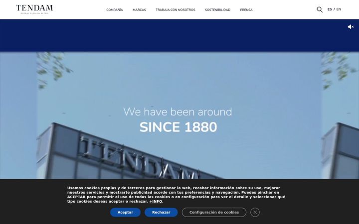 Screenshot of tendam.es