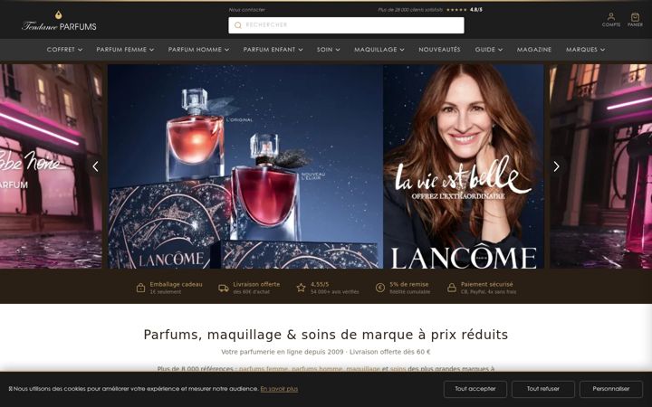 Captura de pantalla de tendance-parfums.com
