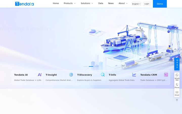 Screenshot of tendata.com