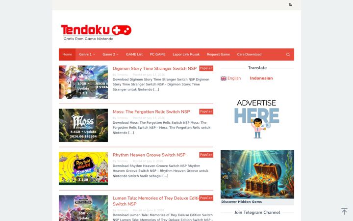 Screenshot of tendoku.com