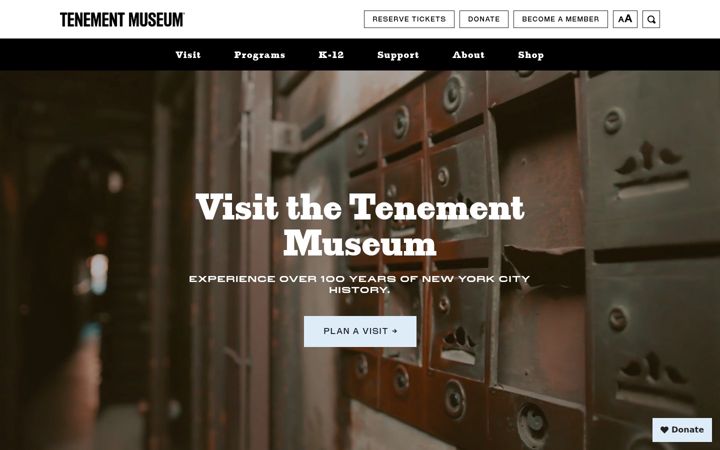 Screenshot of tenement.org