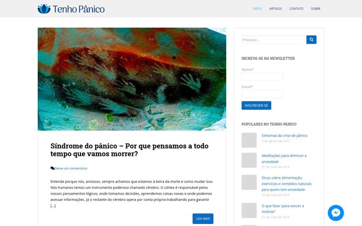 Ekrānuzņēmums no tenhopanico.com.br