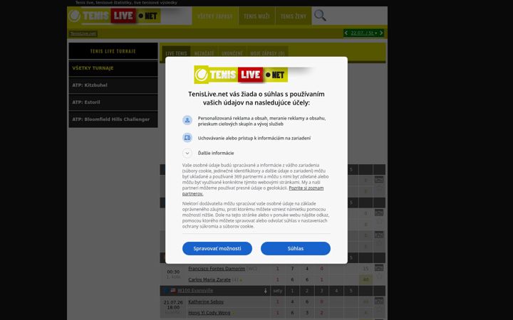 Screenshot of tenislive.net