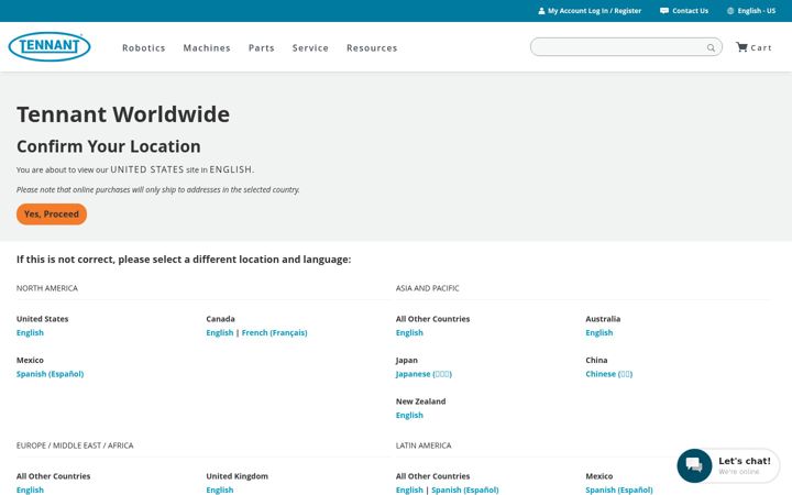 Screenshot of tennantco.com