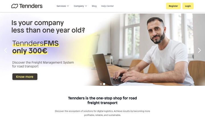 Zrzut ekranu tennders.com