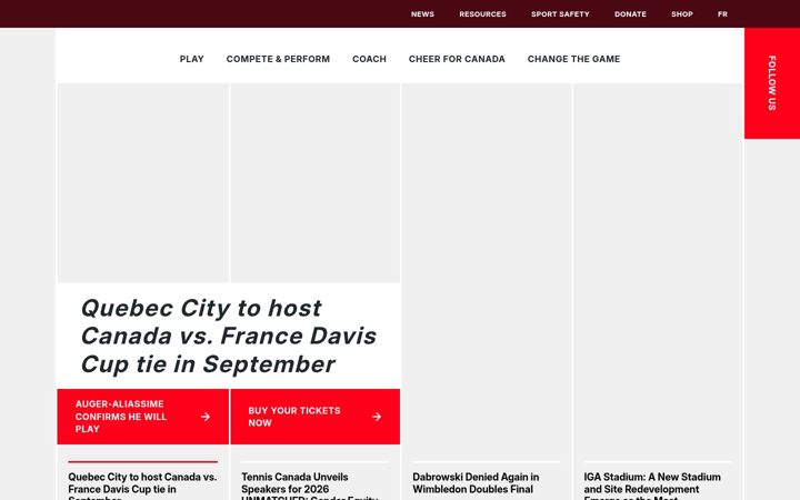Screenshot of tenniscanada.com