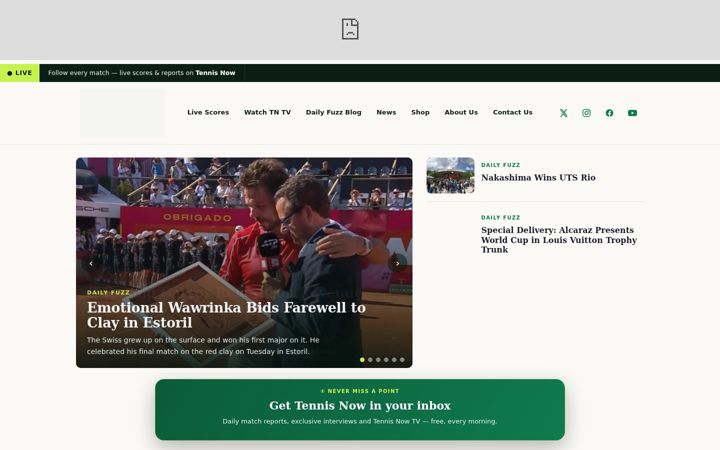 Screenshot von tennisnow.com