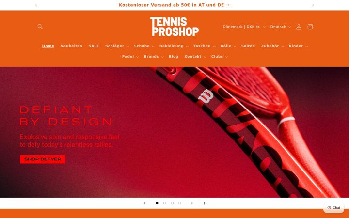 Capture d'écran de tennisproshop.de