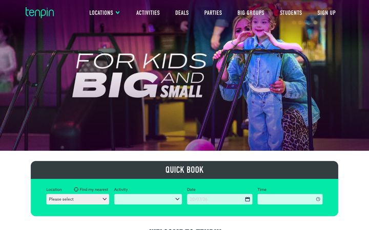Screenshot of tenpin.co.uk