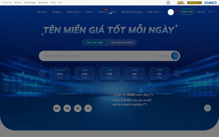 Kuvakaappaus sivustosta tenten.vn