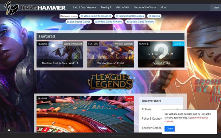 Screenshot of tentonhammer.com
