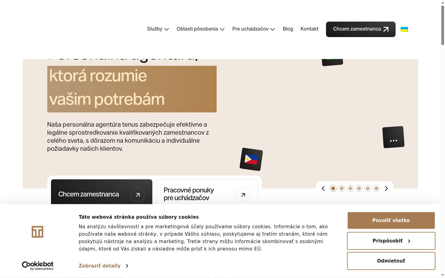 Capture d'écran de la bannière de consentement affichée avant toute interaction