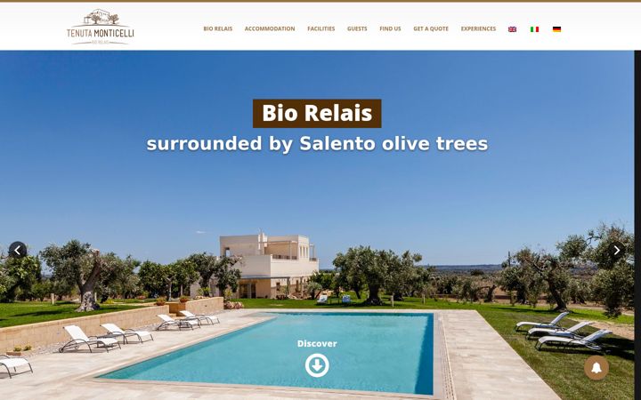 Screenshot of tenutamonticelli.it