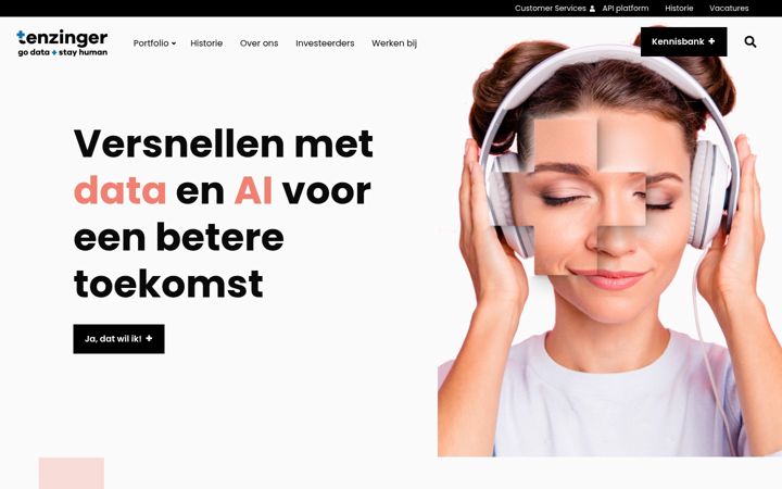 Screenshot of tenzinger.com