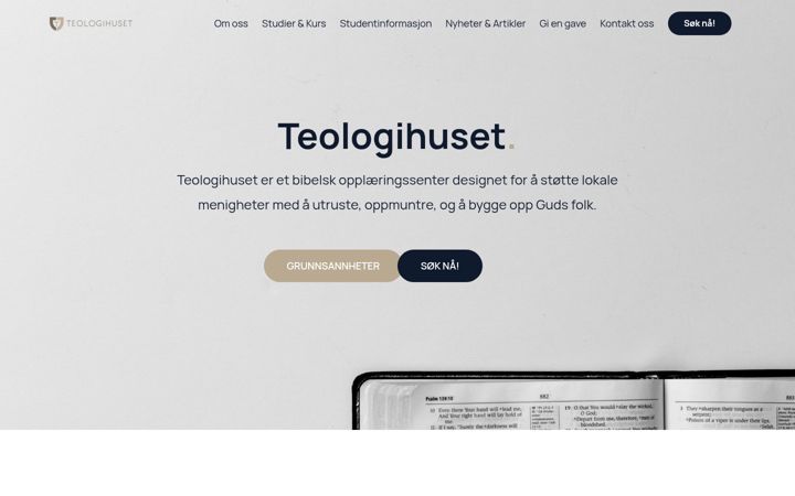Captura de ecrã de teologihuset.no