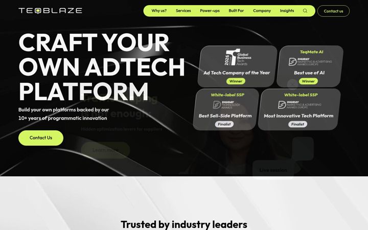 Screenshot of teqblaze.com