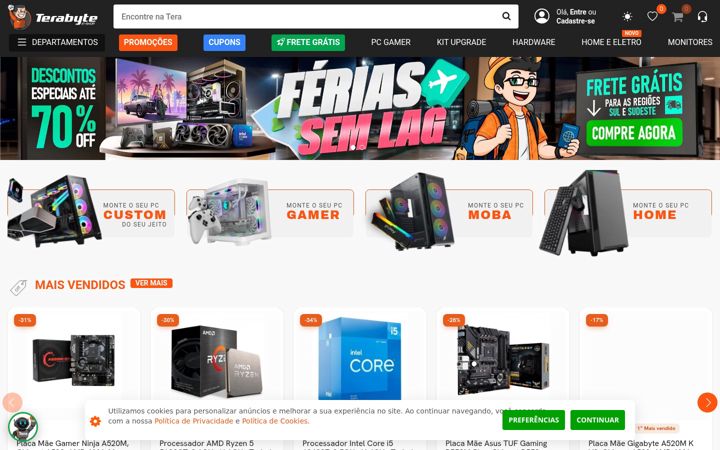 Posnetek zaslona tera.com.br