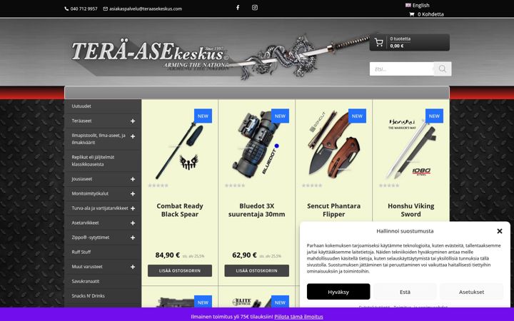 Screenshot of teraasekeskus.com