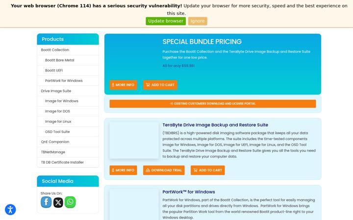 Posnetek zaslona terabyteunlimited.com