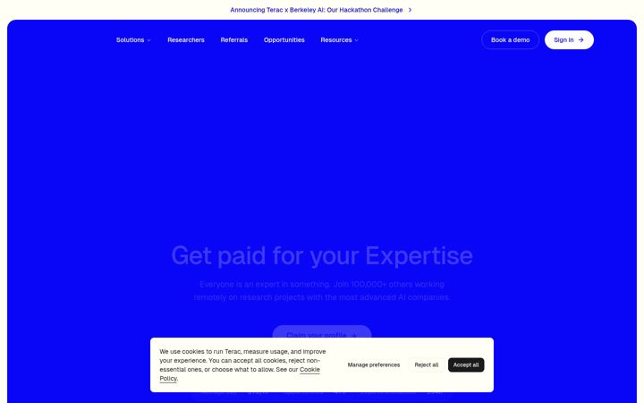 Screenshot of terac.com