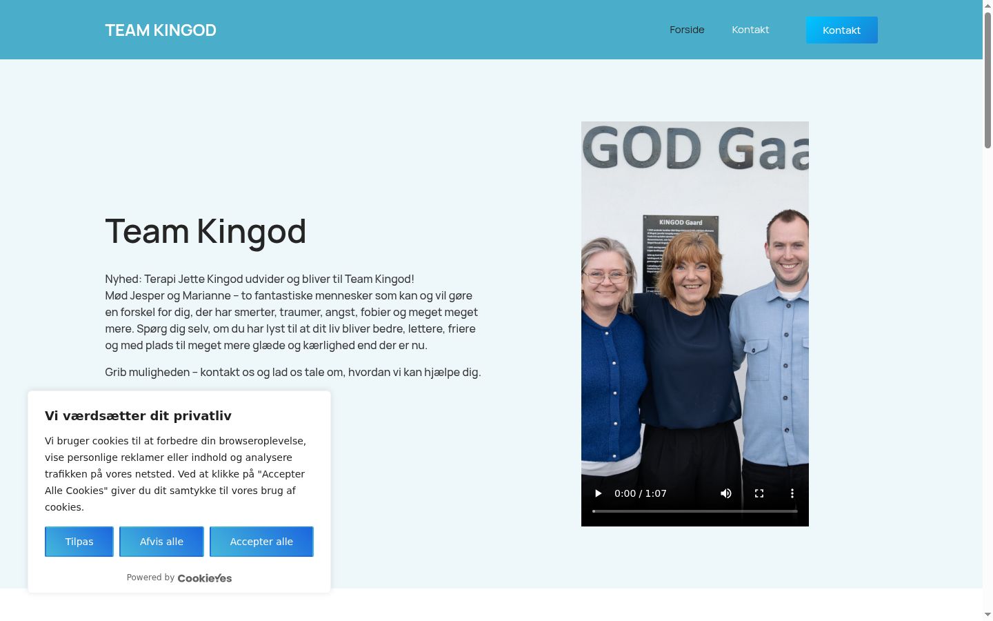 Screenshot van de toestemmingsbanner zoals getoond vóór enige interactie