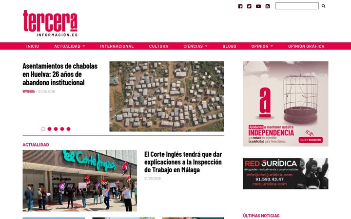 Screenshot ta' tercerainformacion.es