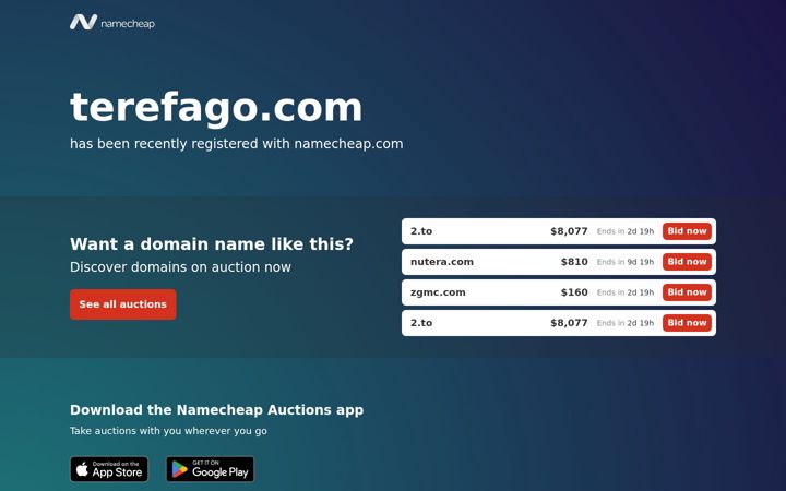 Screenshot of terefago.com