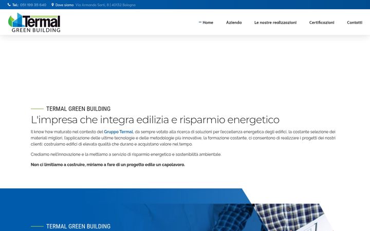 Screenshot of termalgreenbuilding.it