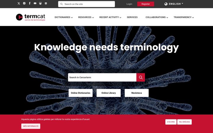 Screenshot of termcat.cat