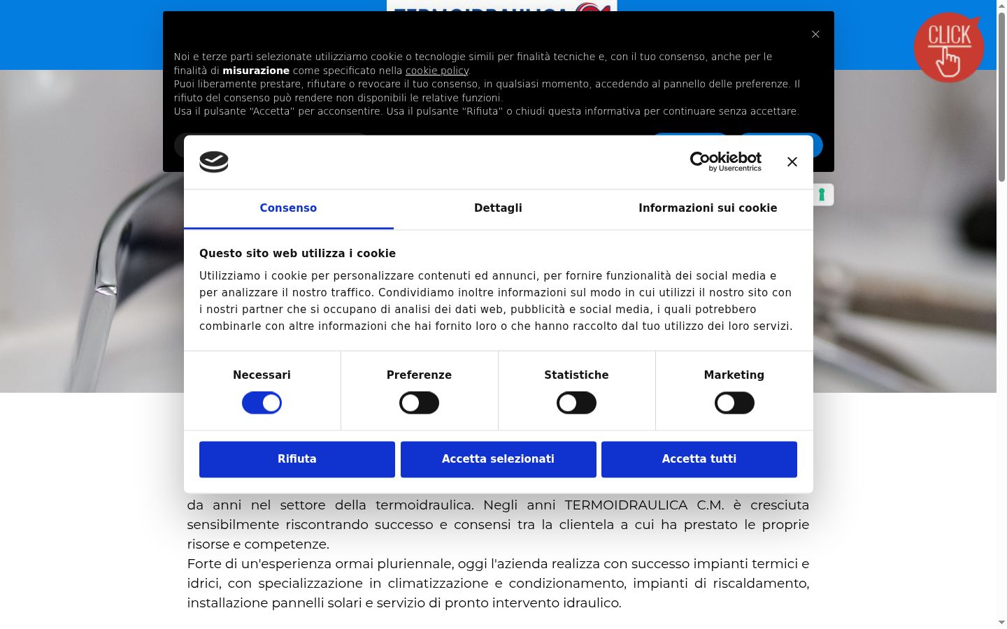 Screenshot tal-banner tal-kunsens muri qabel kwalunkwe interazzjoni