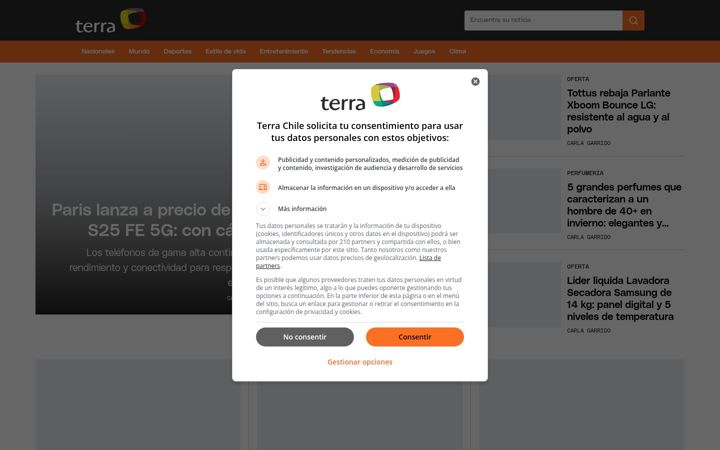 Screenshot of terra.cl