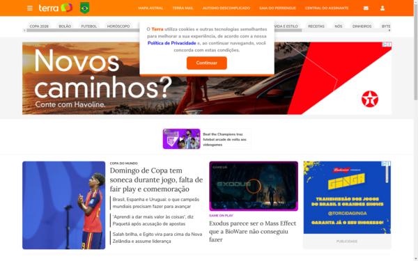 Screenshot of terra.com.br
