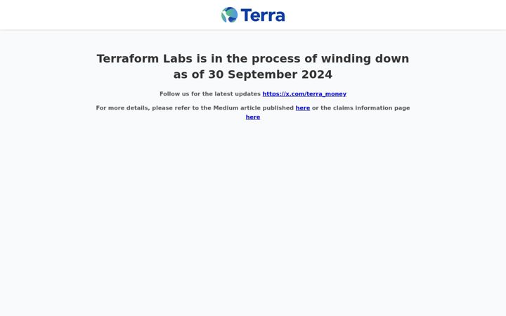 Screenshot of terra.money