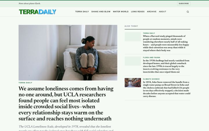 Screenshot of terradaily.com