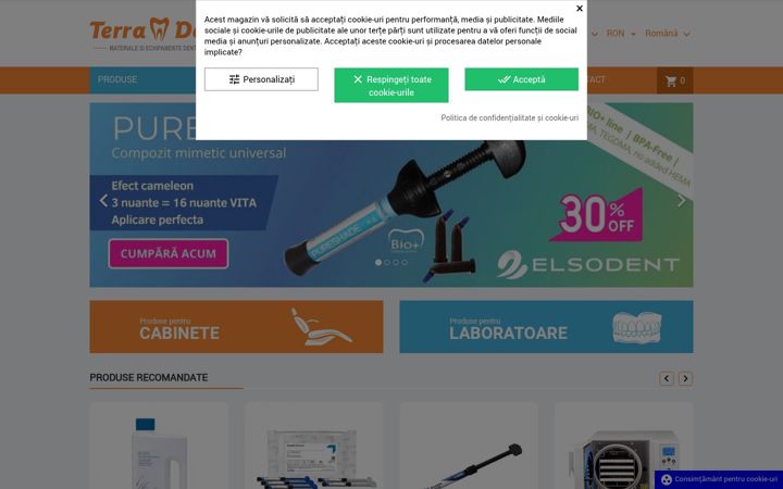 Screenshot of terradent.ro